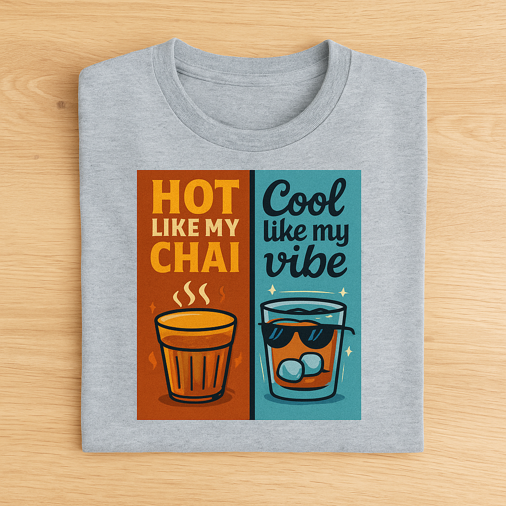 Hot Like Chai Unisex Basic T-Shirt GreyMelange