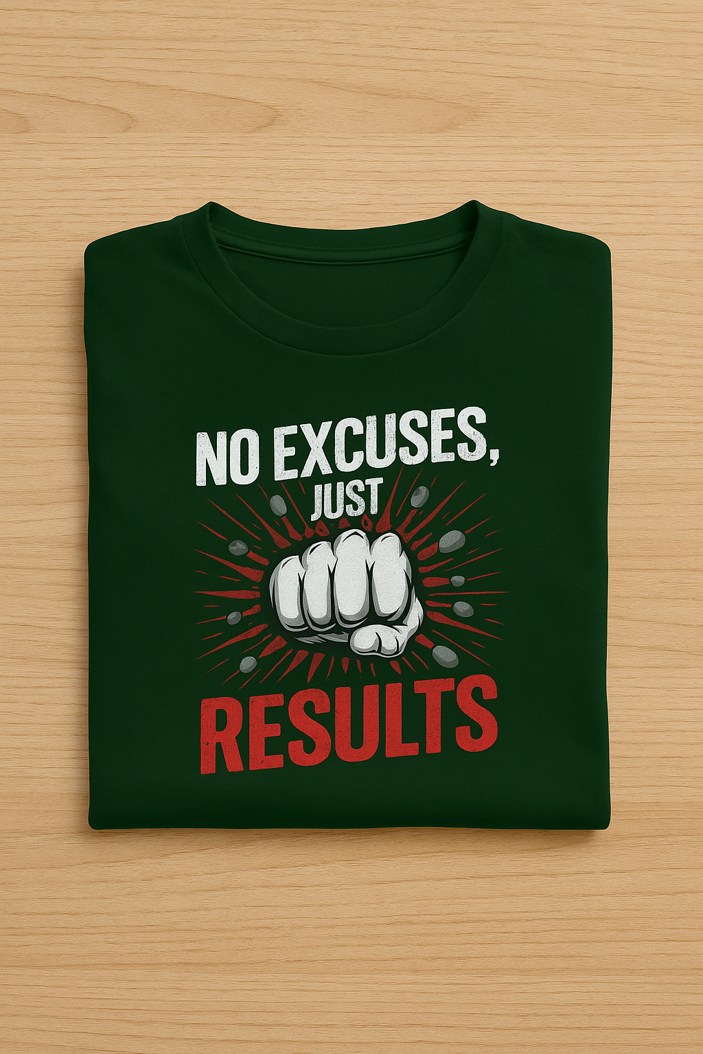 No excuse Unisex Classic Crew T-Shirt Bottle green