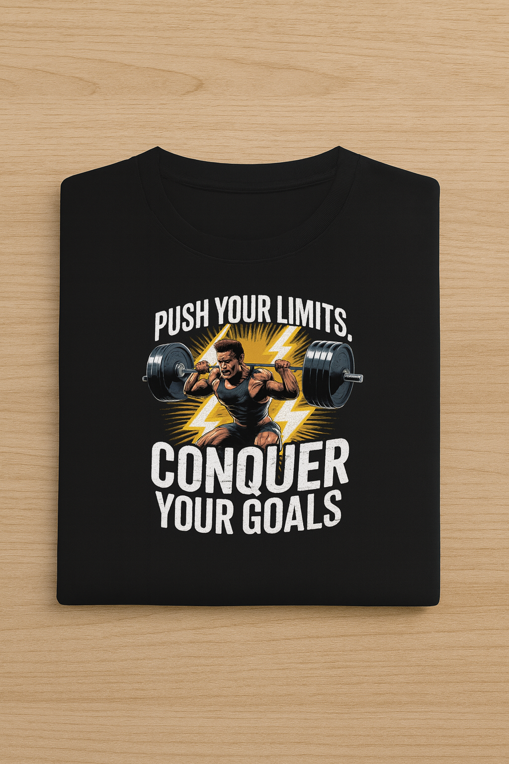 Push your limit Unisex Classic Crew T-Shirt Black