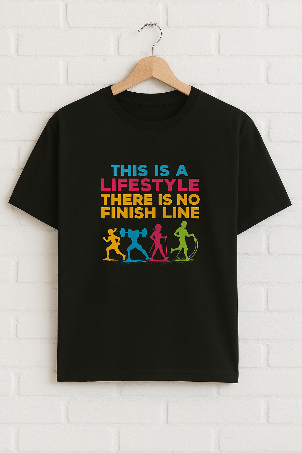 This is Lifestyle Unisex Classic Crew T-Shirt Black