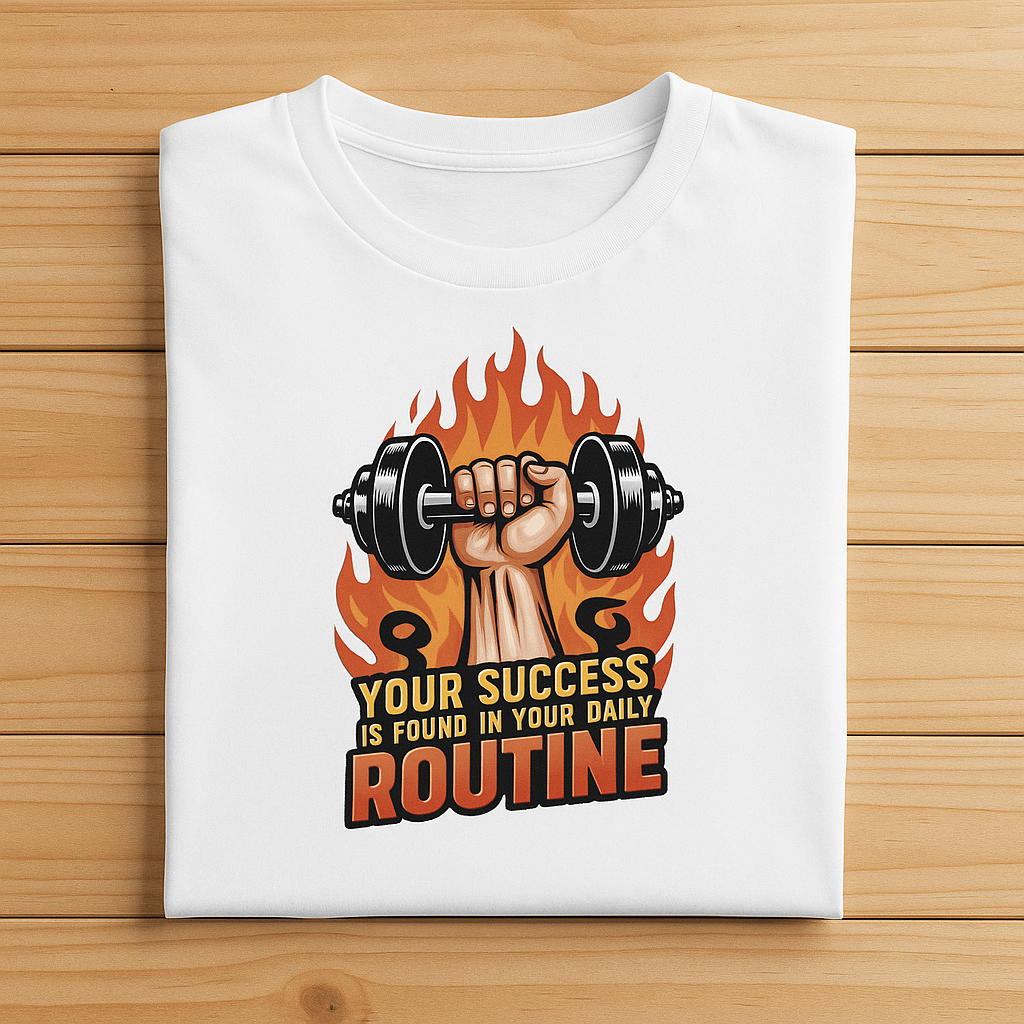 Your Successes in Your Routine Unisex Classic Crew T-Shirt White