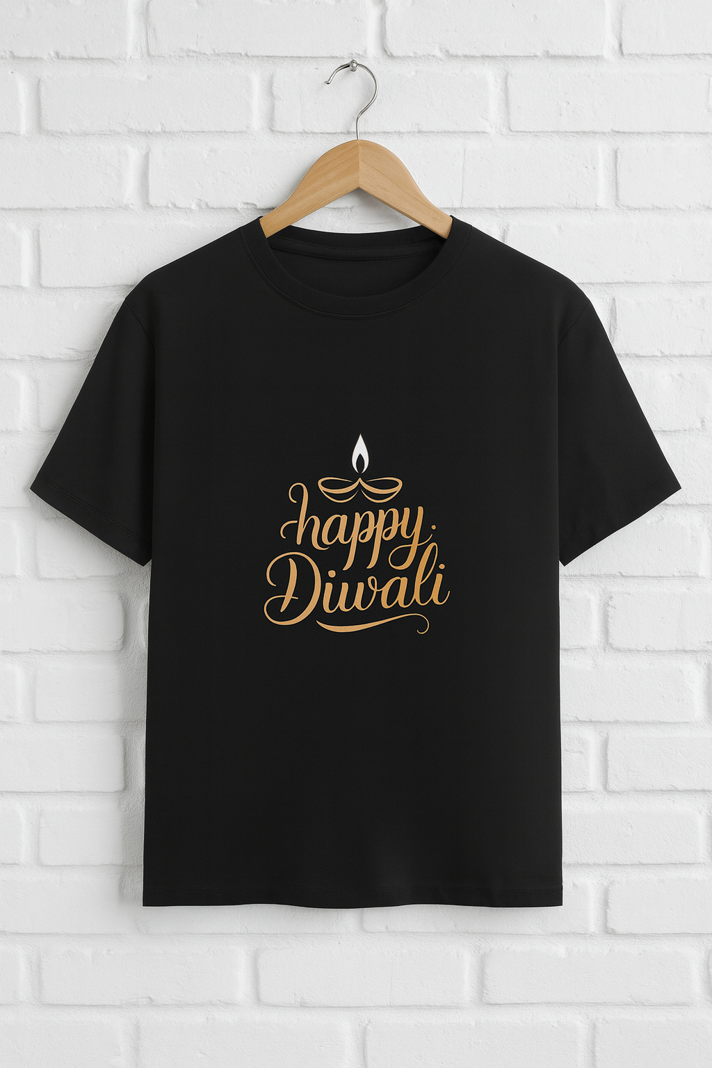 Happy Diwali Unisex Classic Crew T-Shirt Black