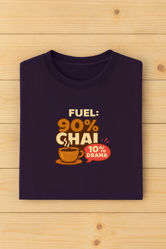 90% Chai Unisex Basic T-Shirt Purple