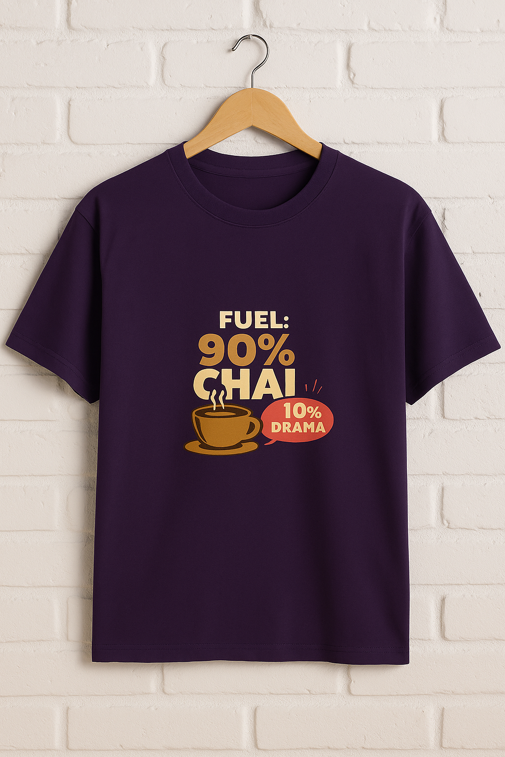 90% Chai Unisex Basic T-Shirt Purple