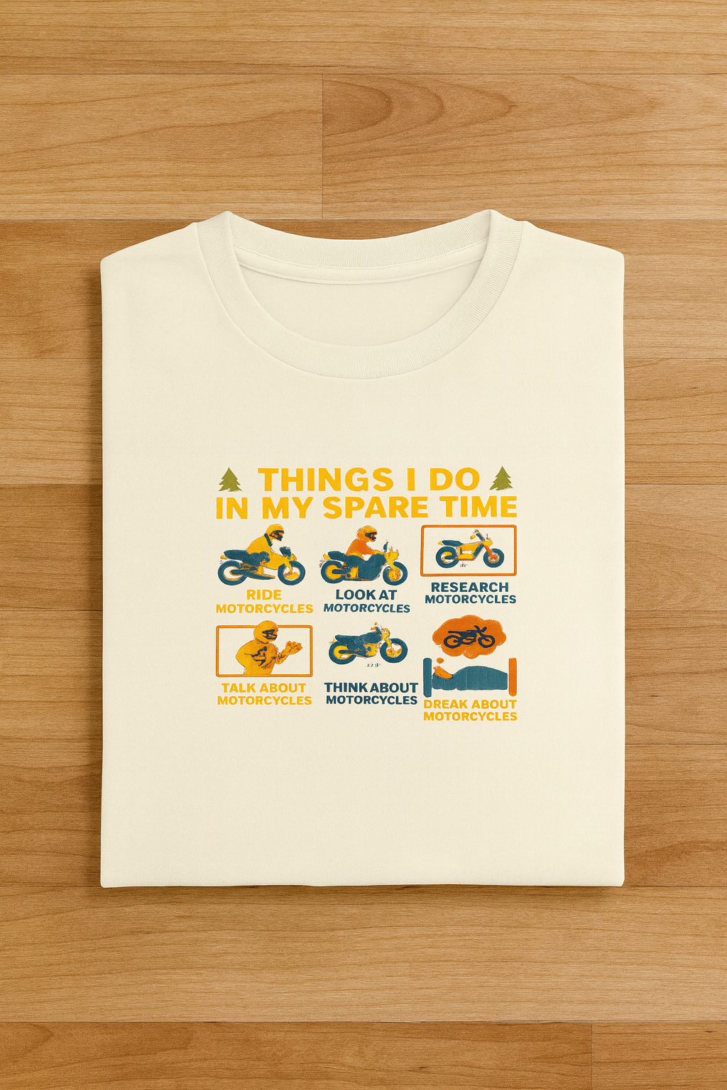 Things I Do In My Spare Time Unisex Classic Crew T-Shirt Off White