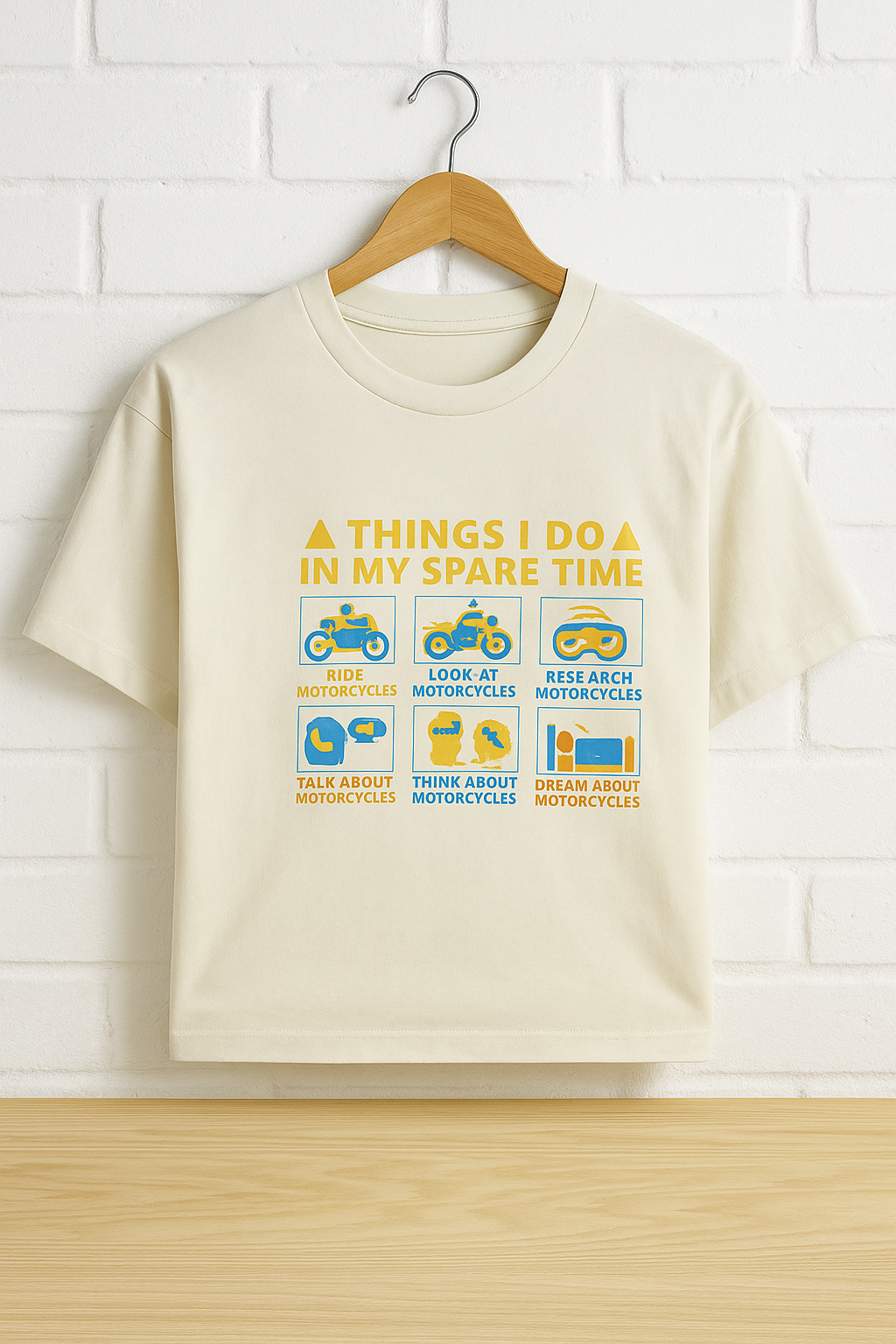 Things I Do In My Spare Time Unisex Classic Crew T-Shirt Off White