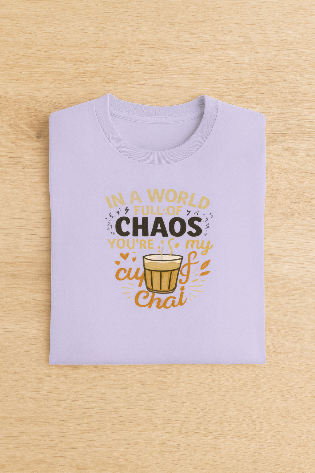 In a World of Chaos Unisex Classic Crew T-Shirt Lavender