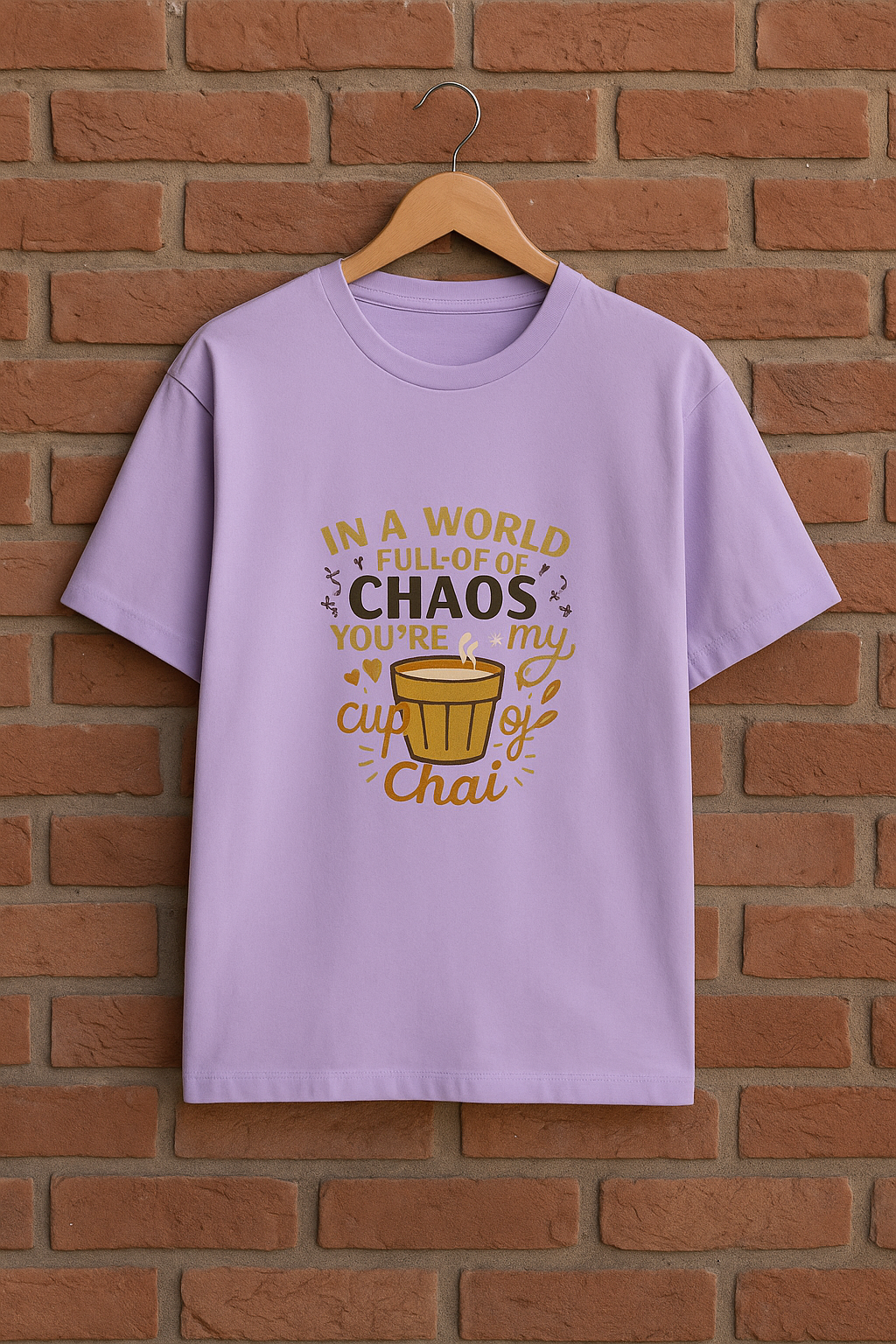 In a World of Chaos Unisex Classic Crew T-Shirt Lavender