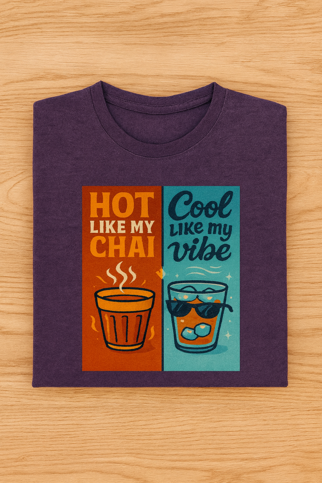 Hot Like My Chai Unisex Basic T-Shirt Purplemelange
