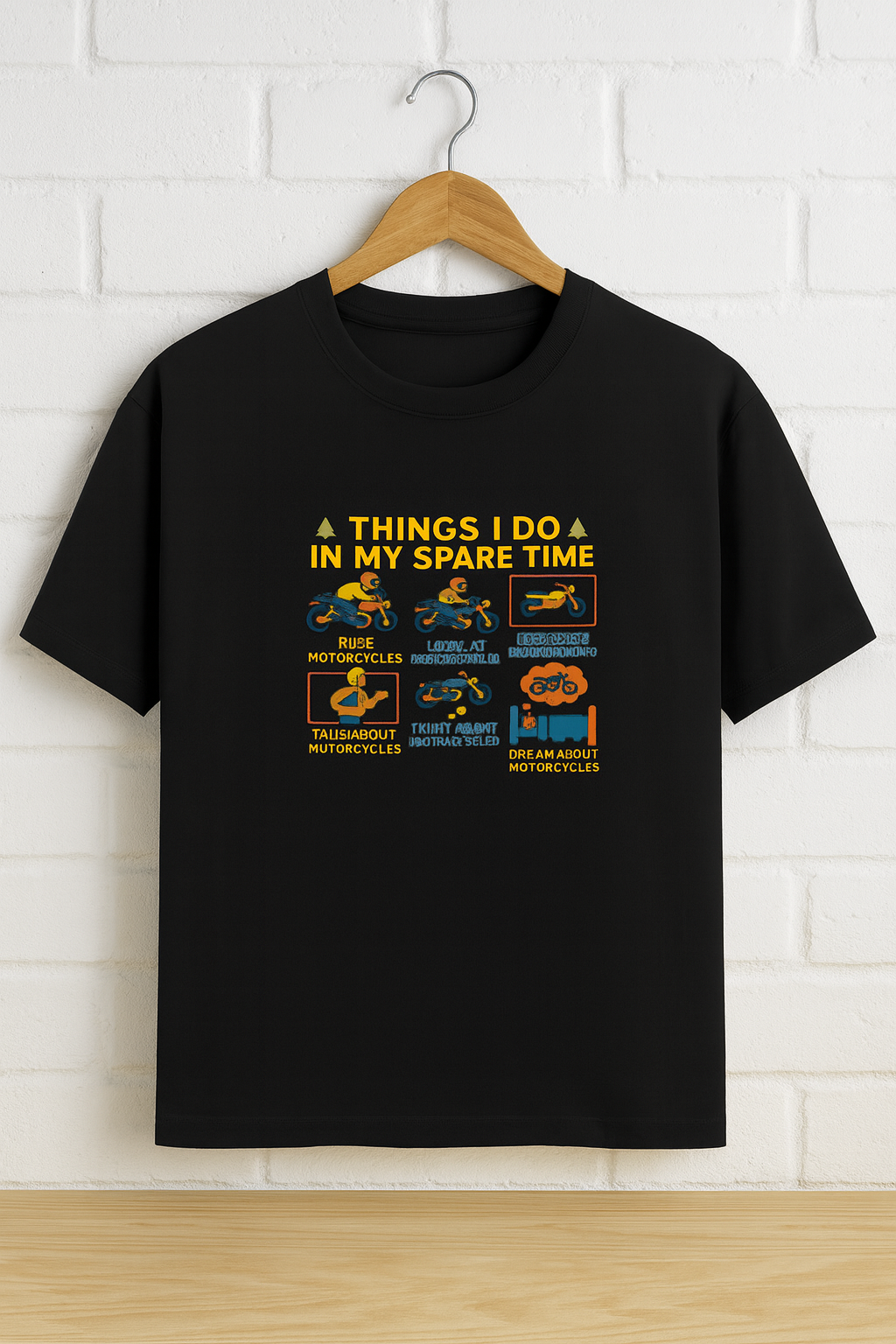Things I Do In My Spare Time Unisex Classic Crew T-Shirt Black