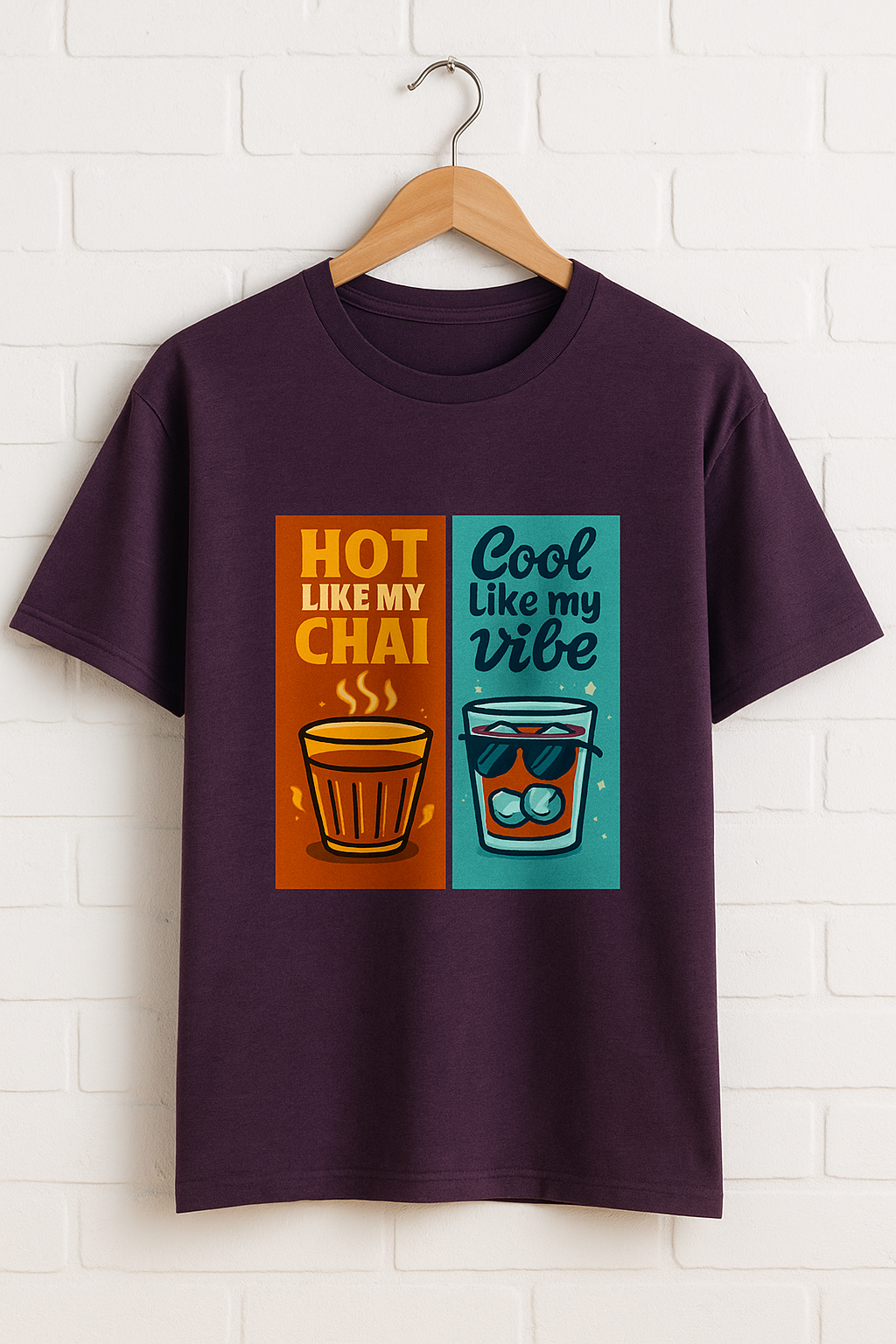 Hot Like My Chai Unisex Basic T-Shirt Purplemelange